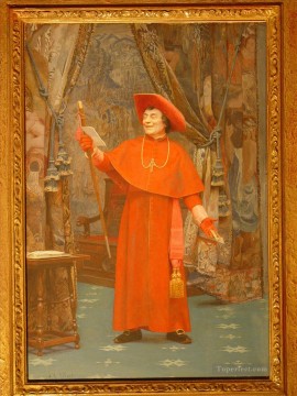 ジェアン・ジョルジュ・ヴィベール Painting - 手紙を読む枢機卿 学術画家 ジェアン・ジョルジュ・ヴィベール